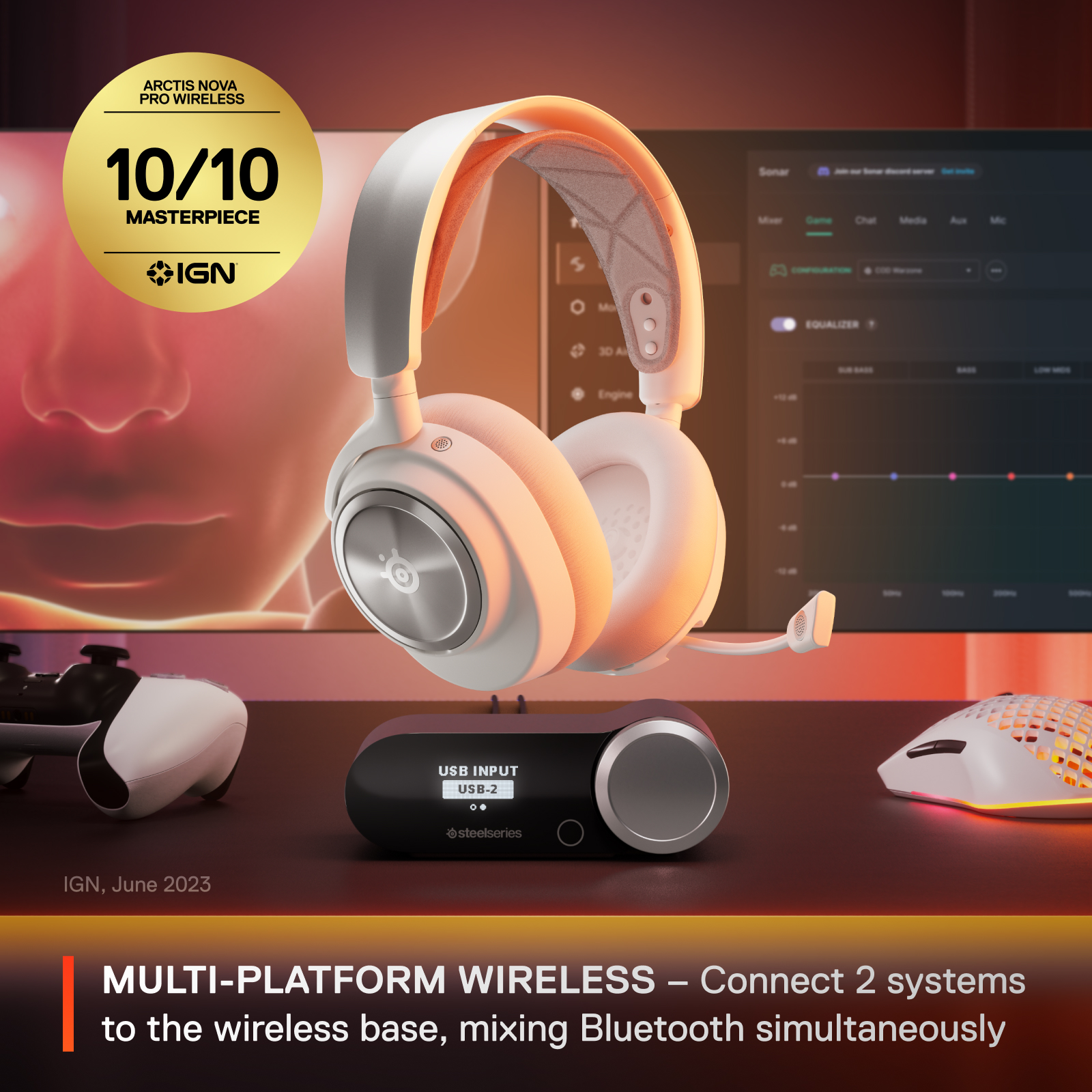 SteelSeries Arctis Nova Pro Wireless Multi Gaming Headset for PC 