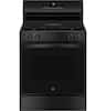 Front. GE - 5.3 Cu.Ft. Freestanding Gas Range with Self-Clean and Steam Cleaning Option and Built-In Wi-Fi - Black.