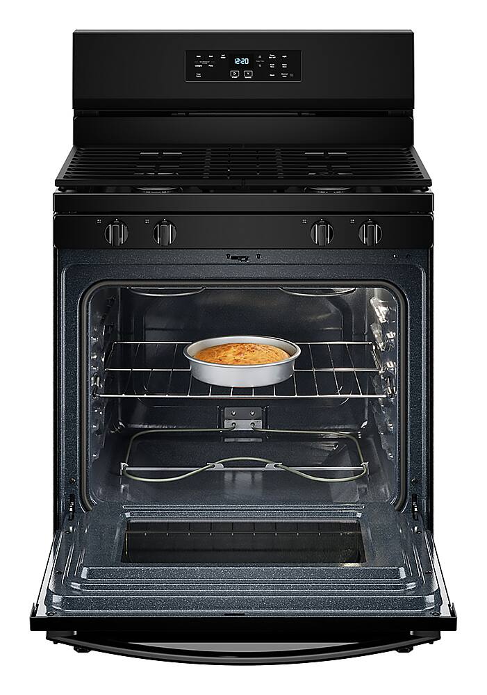 Alt View 2. Whirlpool - 5.3 Cu. Ft. Freestanding Gas Range with Cooktop Flexibility - Black.