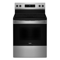 Whirlpool - 5.3 Cu. Ft. Freestanding Electric Range with Cooktop Flexibility - Stainless Steel - Front_Zoom