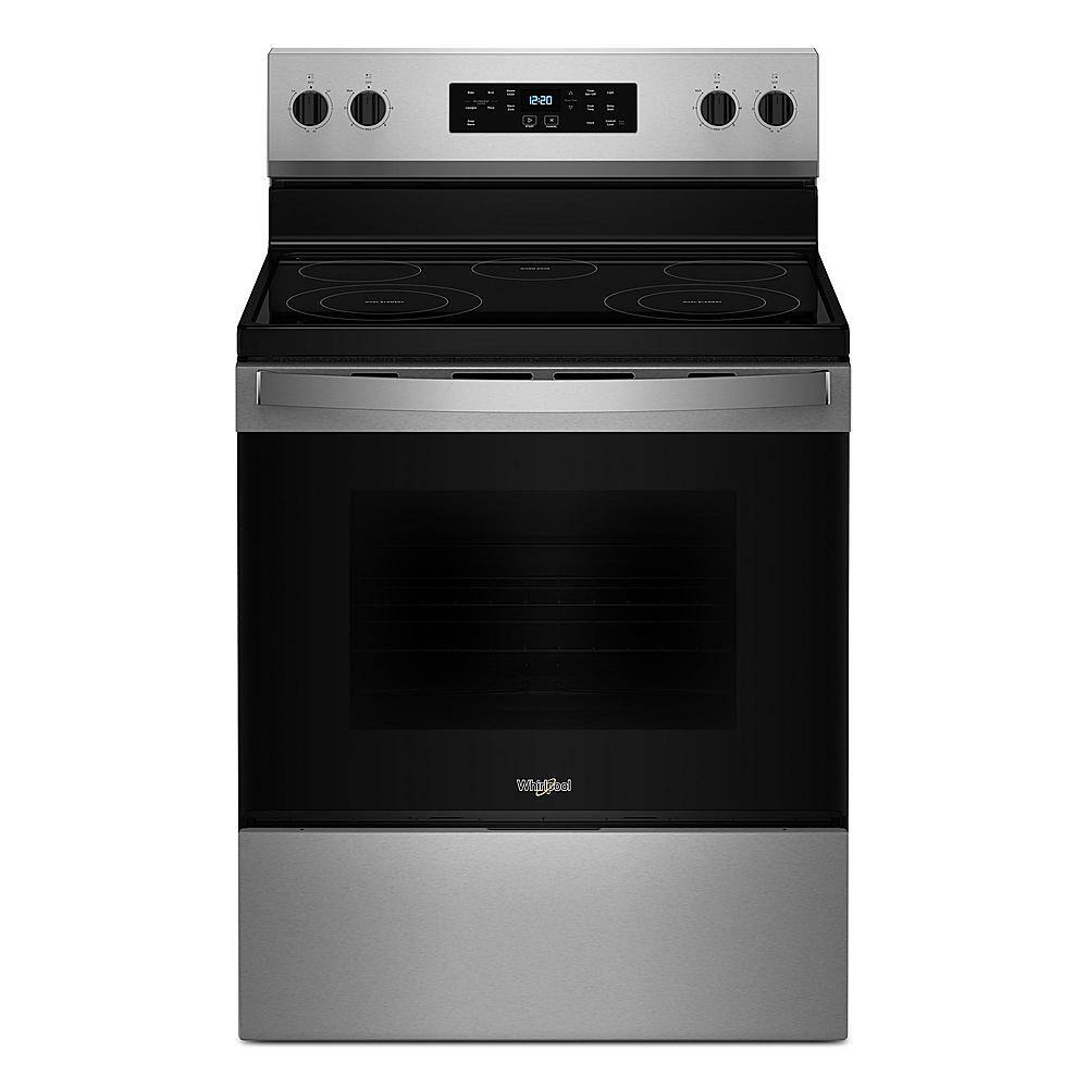 Whirlpool - 5.3 Cu. Ft. Freestanding Electric Range with Cooktop Flexibility - Stainless Steel