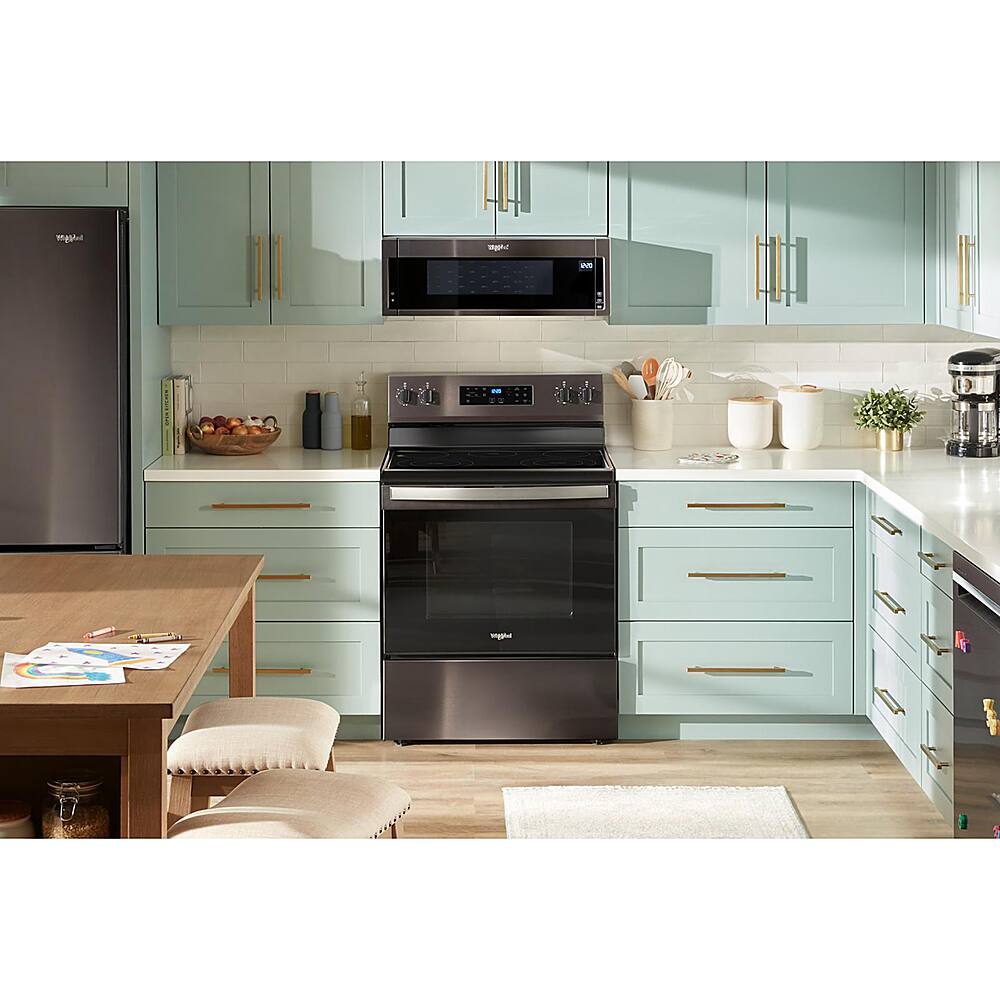 Alt View 19. Whirlpool - 5.3 Cu. Ft. Freestanding Electric Range with Cooktop Flexibility - Stainless Steel.