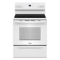 Whirlpool - 5.3 Cu. Ft. Freestanding Electric Range with Cooktop Flexibility - White - Front_Zoom
