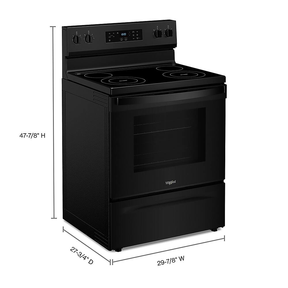 Alt View 11. Whirlpool - 5.3 Cu. Ft. Freestanding Electric Range with Cooktop Flexibility - Black.