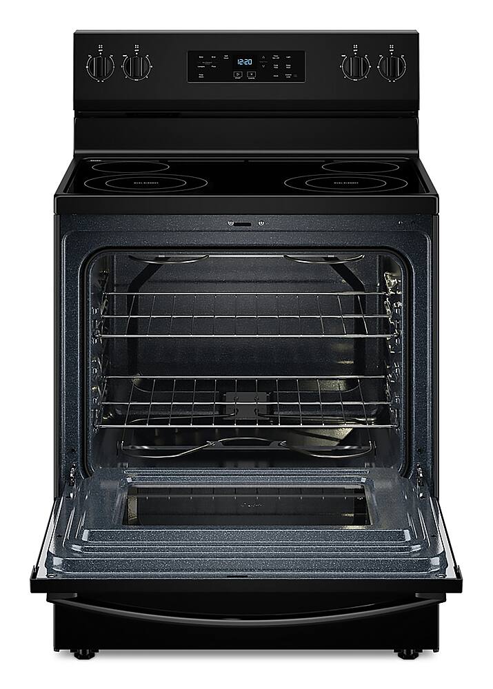 Alt View 1. Whirlpool - 5.3 Cu. Ft. Freestanding Electric Range with Cooktop Flexibility - Black.