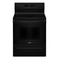 Whirlpool - 5.3 Cu. Ft. Freestanding Electric Range with Cooktop Flexibility - Black - Front_Zoom