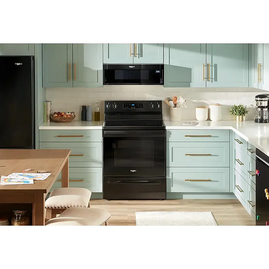 Alt View 17. Whirlpool - 5.3 Cu. Ft. Freestanding Electric Range with Cooktop Flexibility - Black.
