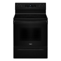 Whirlpool - 5.3 Cu. Ft. Freestanding Electric Range with Cooktop Flexibility - Black - Front_Zoom