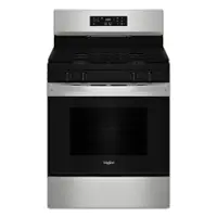 Whirlpool - 5.3 Cu. Ft. Freestanding Gas Range with Cooktop Flexibility - Stainless Steel - Front_Zoom