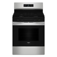 Whirlpool - 5.3 Cu. Ft. Freestanding Gas Range with Cooktop Flexibility - Stainless Steel - Front_Zoom
