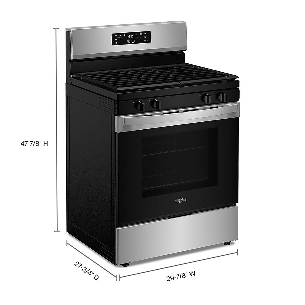 Alt View 11. Whirlpool - 5.3 Cu. Ft. Freestanding Gas Range with Cooktop Flexibility - Stainless Steel.