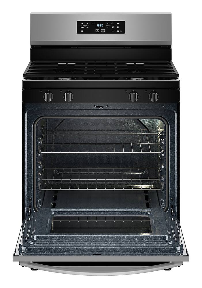 Alt View 1. Whirlpool - 5.3 Cu. Ft. Freestanding Gas Range with Cooktop Flexibility - Stainless Steel.