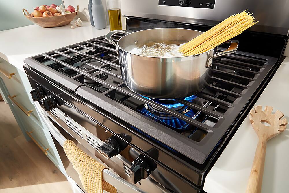 Alt View 20. Whirlpool - 5.3 Cu. Ft. Freestanding Gas Range with Cooktop Flexibility - Stainless Steel.