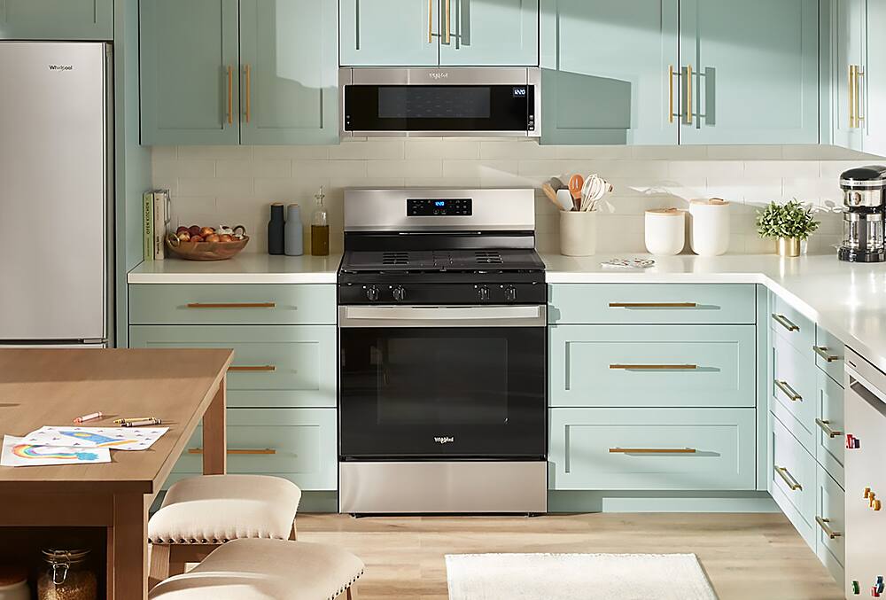 Alt View 21. Whirlpool - 5.3 Cu. Ft. Freestanding Gas Range with Cooktop Flexibility - Stainless Steel.