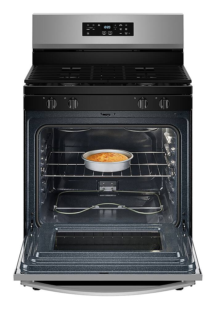 Alt View 2. Whirlpool - 5.3 Cu. Ft. Freestanding Gas Range with Cooktop Flexibility - Stainless Steel.