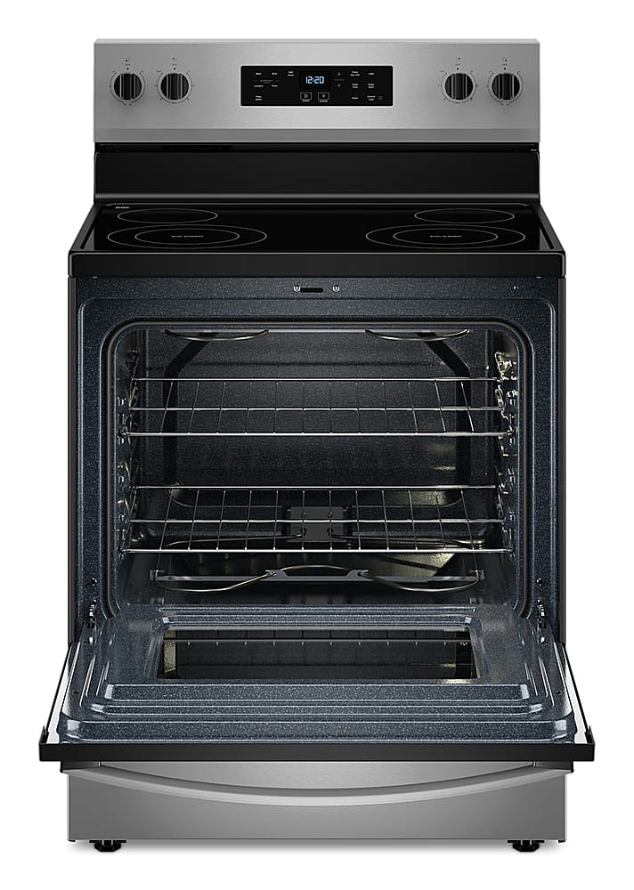 Alt View 1. Whirlpool - 5.3 Cu. Ft. Freestanding Electric Range with Cooktop Flexibility - Stainless Steel.