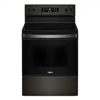 Whirlpool - 5.3 Cu. Ft. Freestanding Electric Range with Cooktop Flexibility - Black Stainless Steel - Front_Zoom