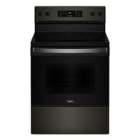 Whirlpool - 5.3 Cu. Ft. Freestanding Electric Range with Cooktop Flexibility - Black Stainless Steel - Front_Zoom