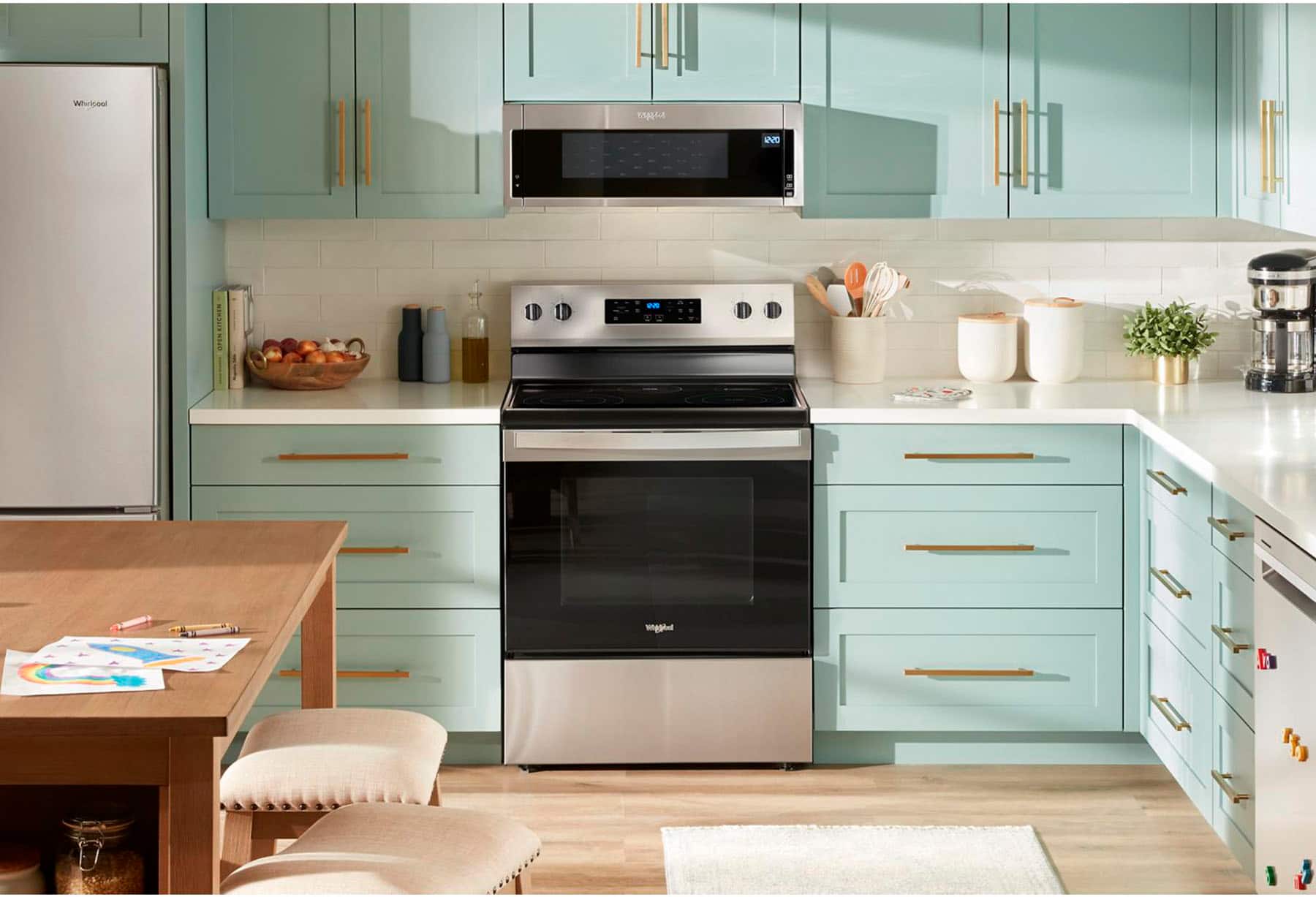 Alt View 18. Whirlpool - 5.3 Cu. Ft. Freestanding Electric Range with Cooktop Flexibility - Stainless Steel.