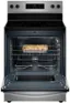 Left. Whirlpool - 5.3 Cu. Ft. Freestanding Electric Range with Cooktop Flexibility - Stainless Steel.