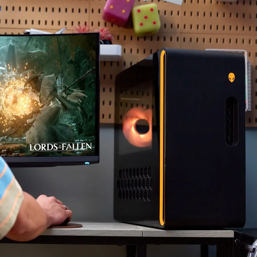 Alt View 13. Alienware - Aurora R16 Desktop - 14th Gen Intel Core i7  - 16GB Memory - NVIDIA GeForce RTX 4060Ti - 1TB SSD - Black.