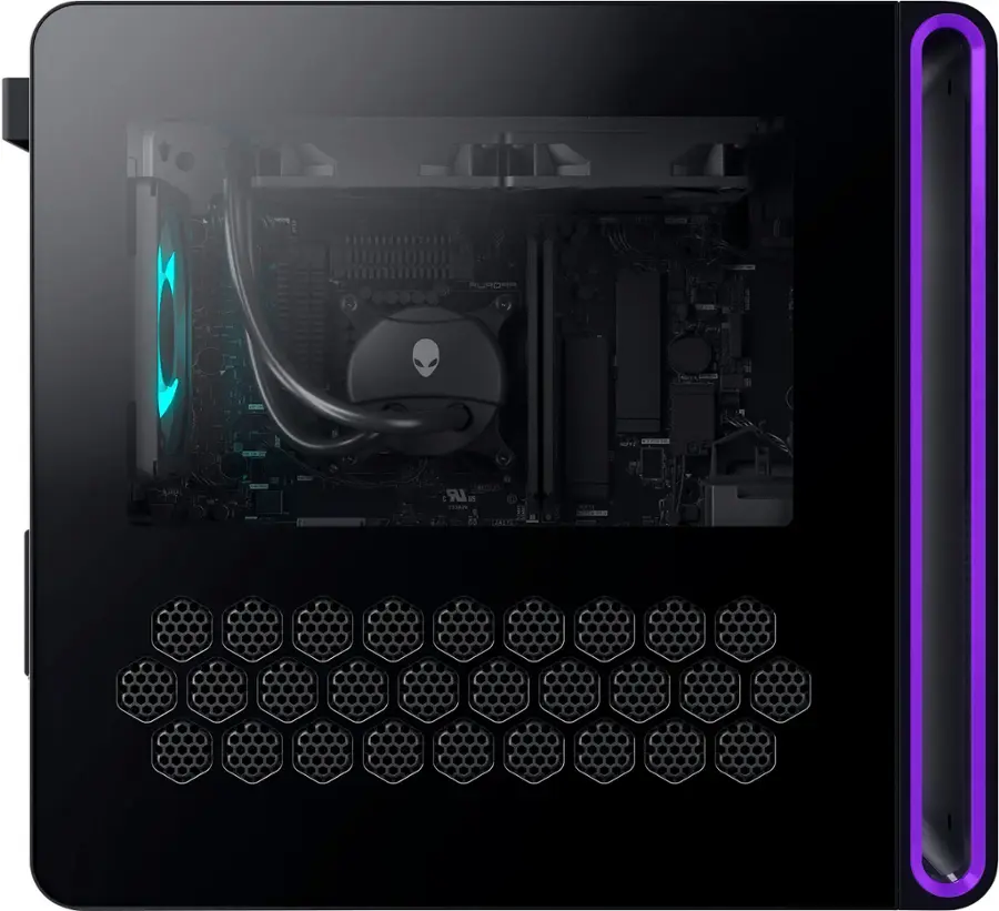 Alt View 2. Alienware - Aurora R16 Desktop - 14th Gen Intel Core i7  - 16GB Memory - NVIDIA GeForce RTX 4060Ti - 1TB SSD - Black.