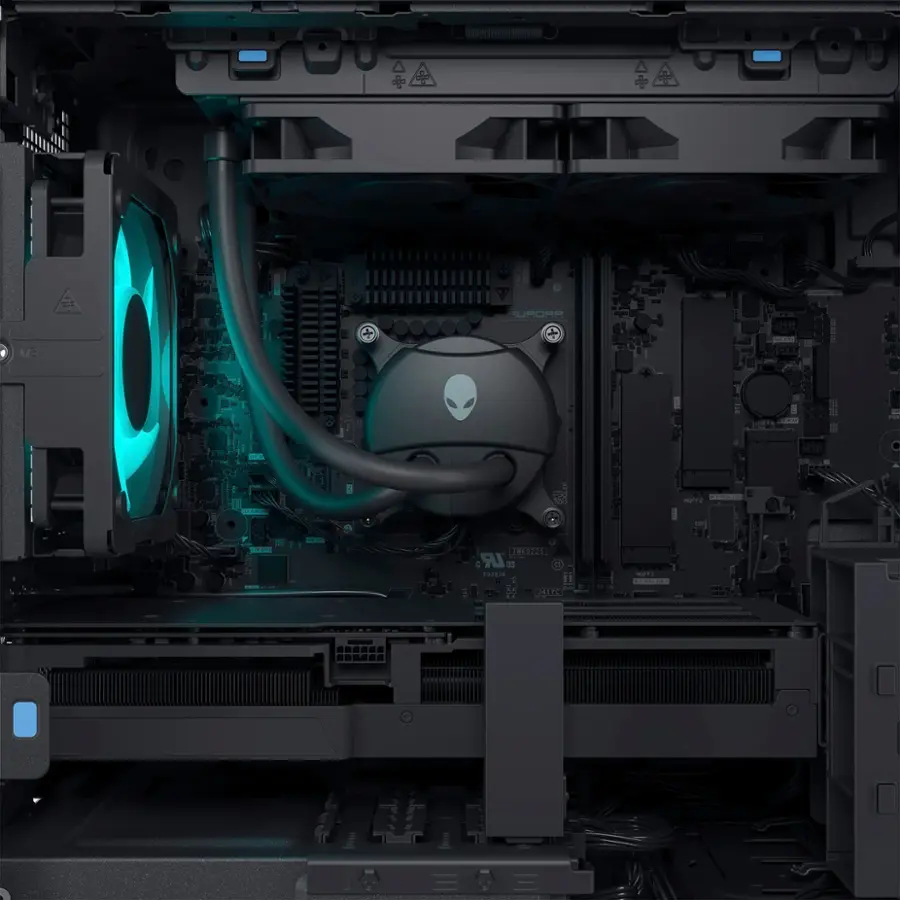Alt View 5. Alienware - Aurora R16 Desktop - 14th Gen Intel Core i7  - 16GB Memory - NVIDIA GeForce RTX 4060Ti - 1TB SSD - Black.