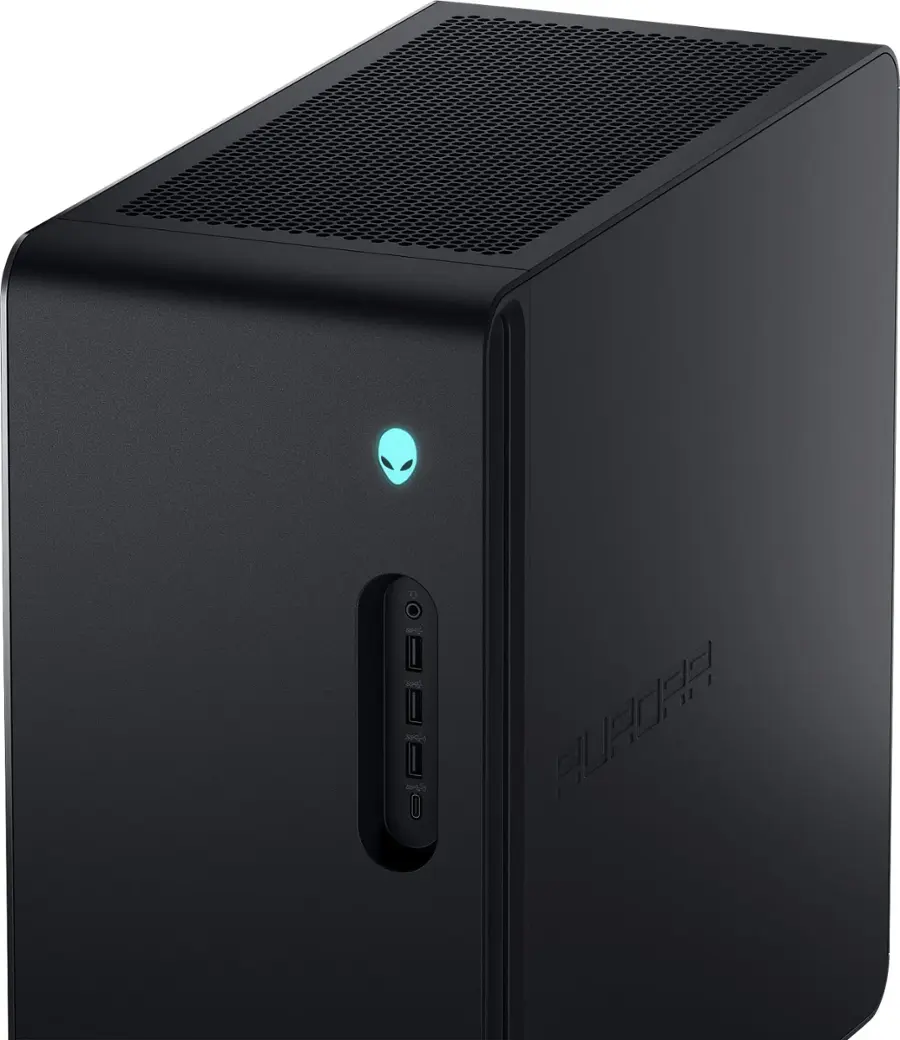 Left. Alienware - Aurora R16 Desktop - 14th Gen Intel Core i7  - 16GB Memory - NVIDIA GeForce RTX 4060Ti - 1TB SSD - Black.