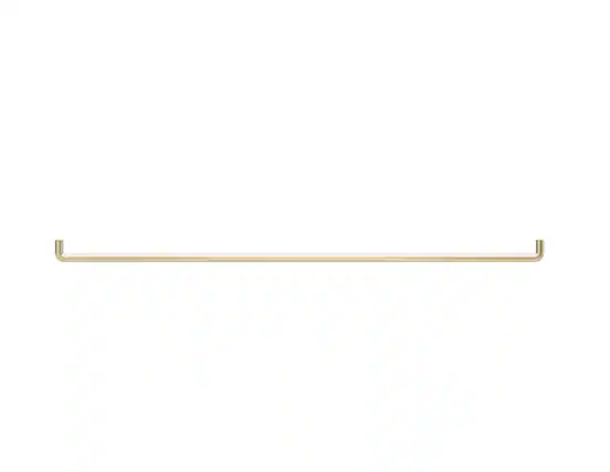 Front. Zephyr - Accent Rail - Satin Gold.