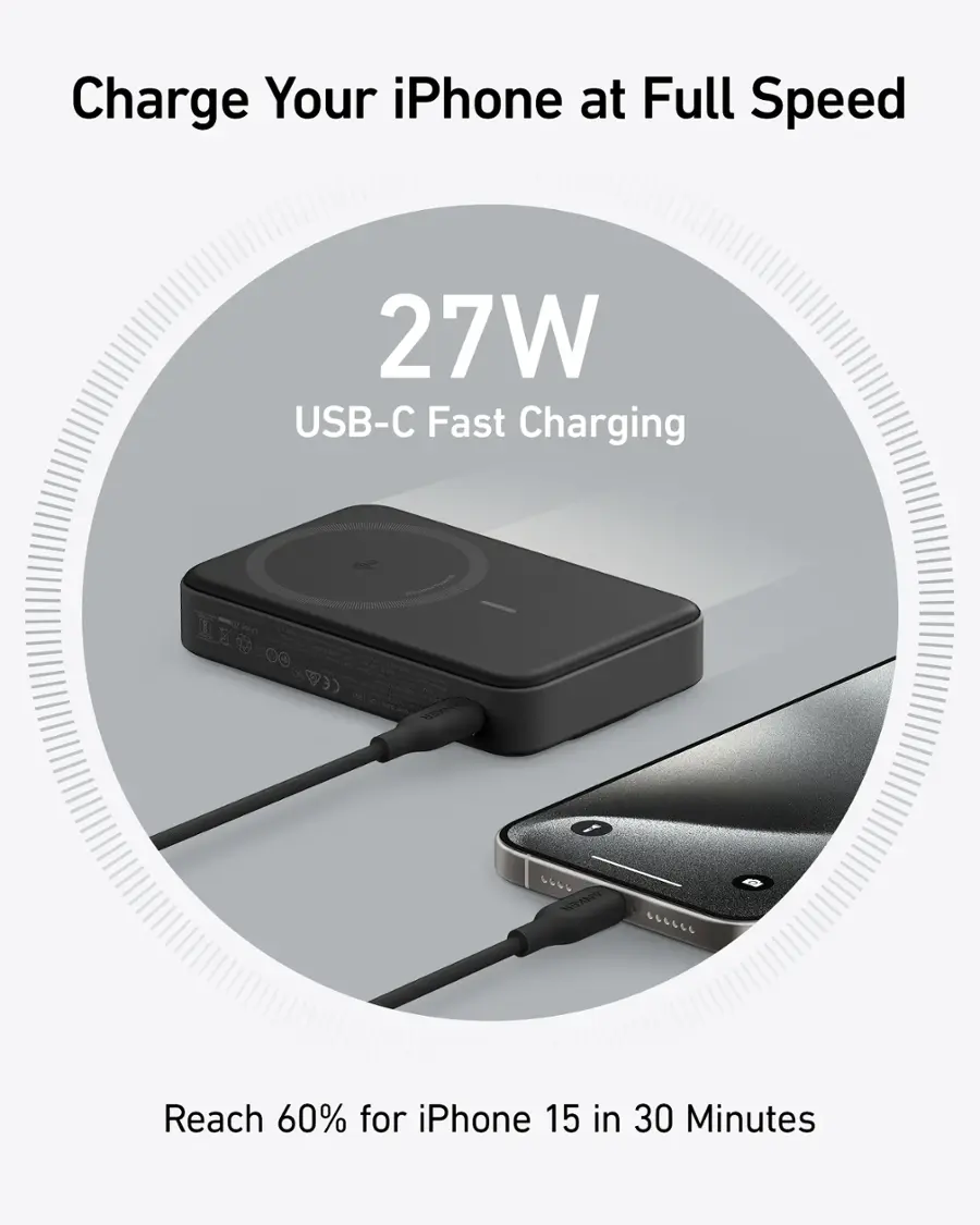 Alt View 13. Anker - Anker MagGo Power Bank (10K) - Black.