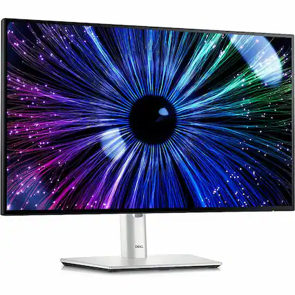 Front. Dell - UltraSharp 23.8" IPS LED FHD 120Hz Monitor (USB, HDMI) - Black.