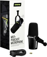 Shure - MV7+ USB-C/XLR Dynamic Podcast Microphone - Black - Front_Zoom