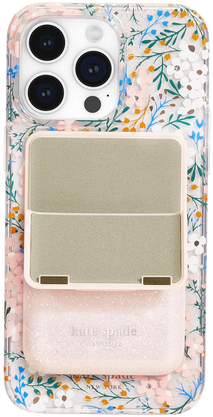 Kate spade Iphone 12 PRO shops Max Card Holder Phone case Metallic Saffia