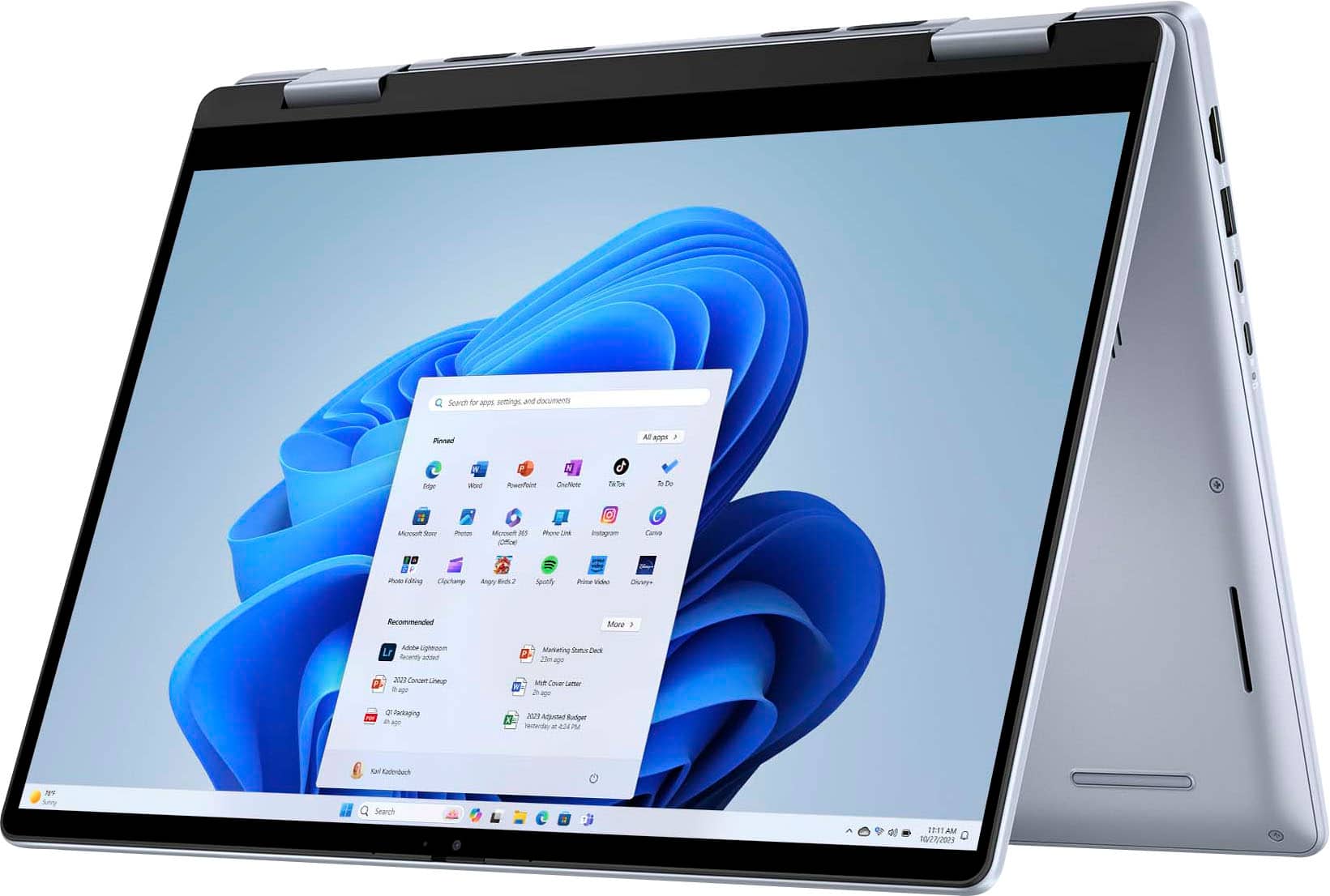 Alt View 3. Dell - Dell – Inspiron 14” 2-in-1 Touch Laptop – Intel Core 5 Processor – 8GB Memory – 512GB SDD - Ice Blue.