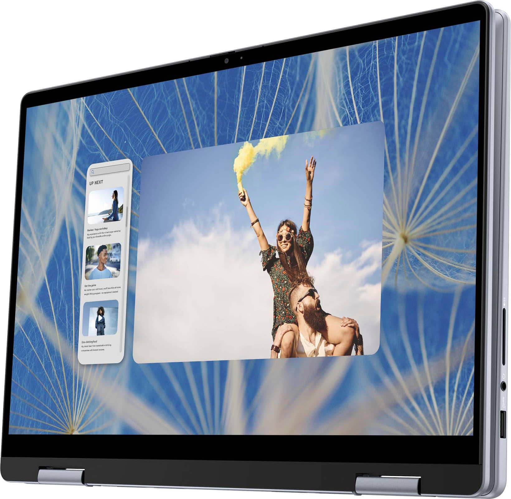 Alt View 7. Dell - Dell – Inspiron 14” 2-in-1 Touch Laptop – Intel Core 5 Processor – 8GB Memory – 512GB SDD - Ice Blue.