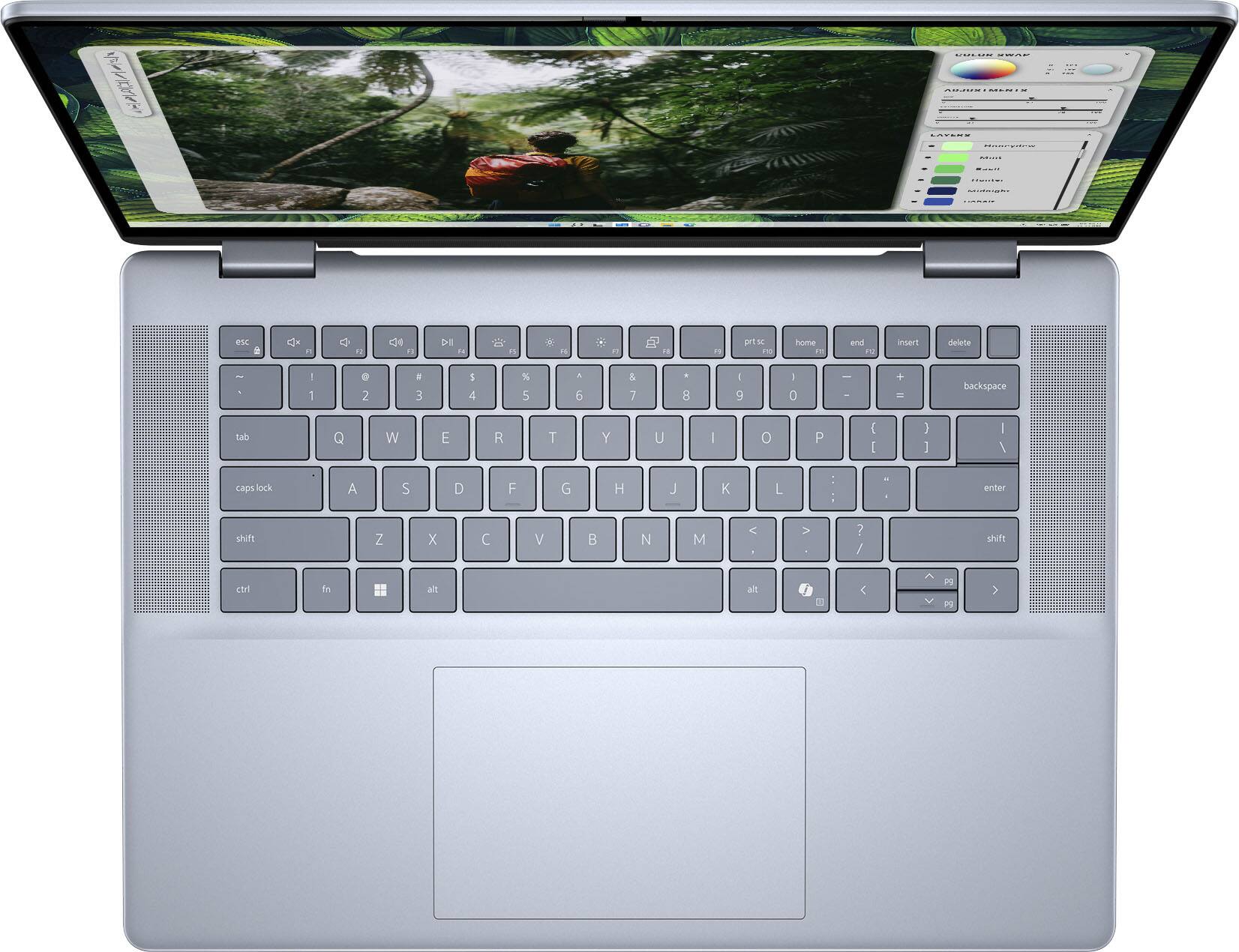 Alt View 7. Dell - Dell – Inspiron 16” 2-in-1 Touch Laptop – Intel Core Ultra 5 Processor – 16GB Memory – 512GB SSD - Ice Blue.