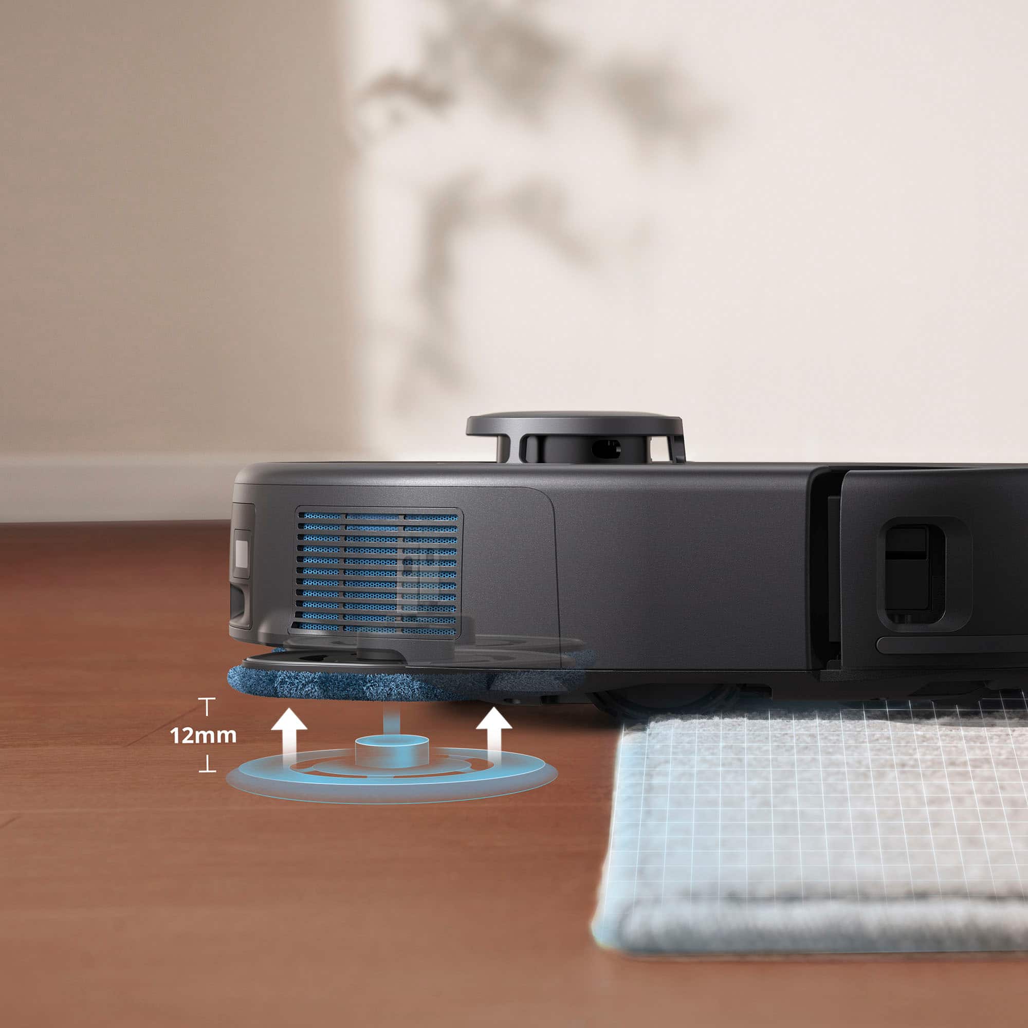 Alt View 11. eufy - X10 Pro Omni Wi-Fi Connected Robot Vacuum & Mop with Self Washing and Self Drying Auto Empty Station - Black.