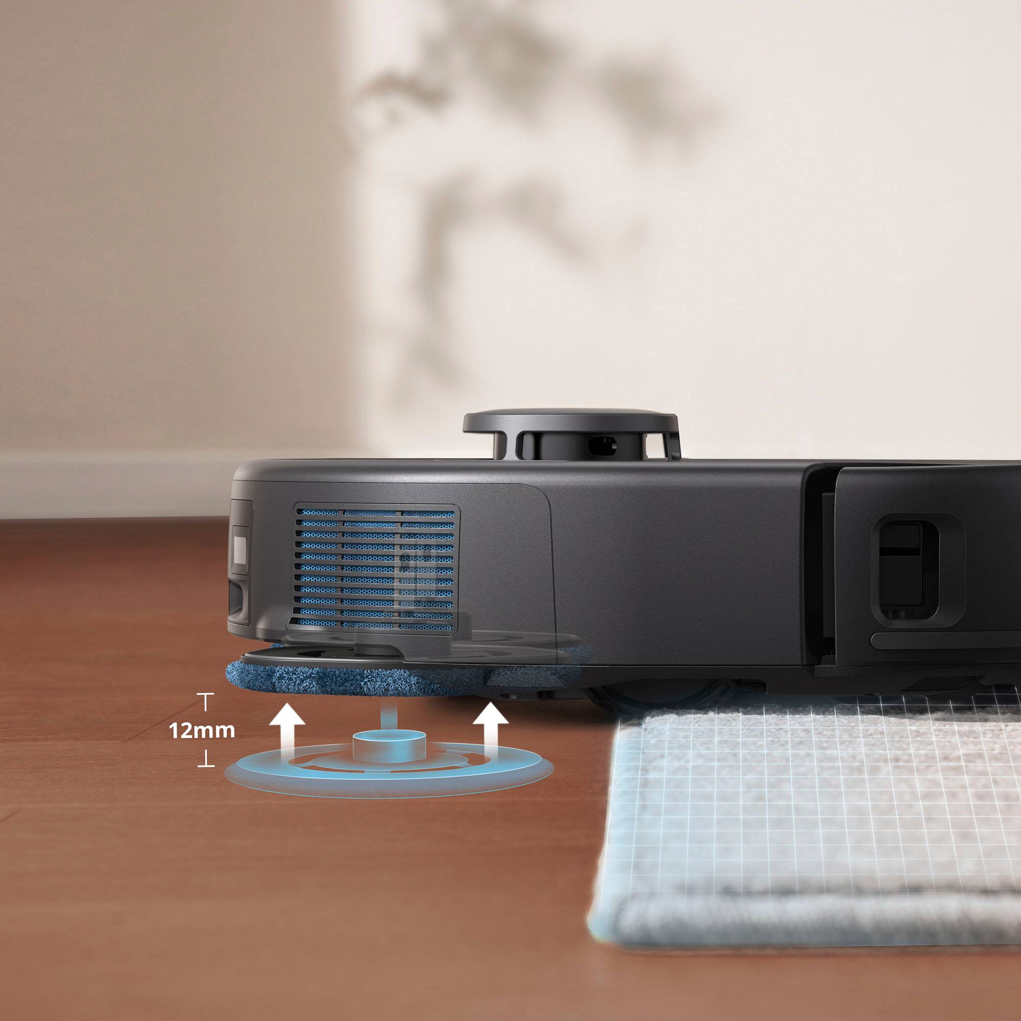 Alt View 11. eufy - X10 Pro Omni Wi-Fi Connected Robot Vacuum & Mop with Self Washing and Self Drying Auto Empty Station - Black.