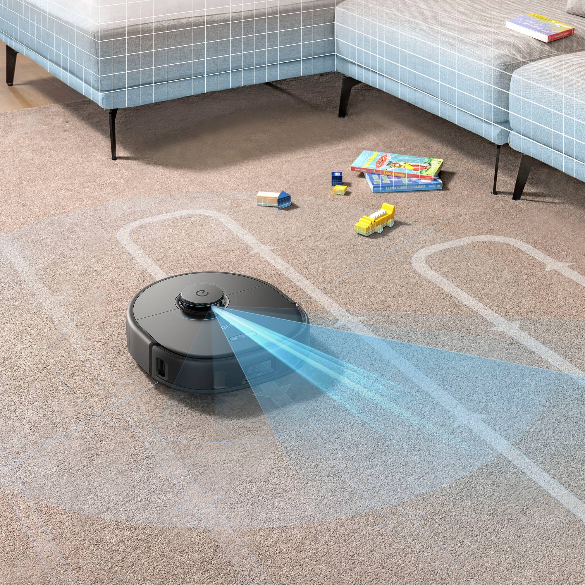 Alt View 16. eufy - X10 Pro Omni Wi-Fi Connected Robot Vacuum & Mop with Self Washing and Self Drying Auto Empty Station - Black.