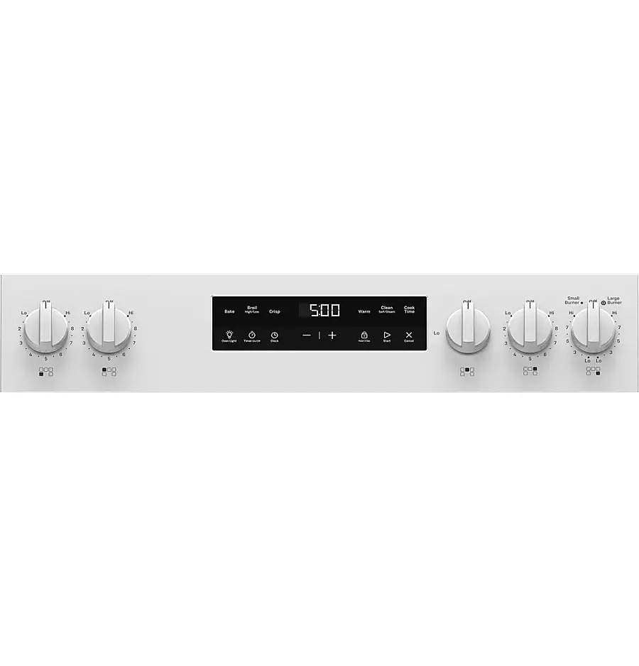 Alt View 14. GE - 5.3 Cu. Ft. Freestanding Electric Range with Self-Clean and Steam Cleaning Option and Crisp Mode - White.