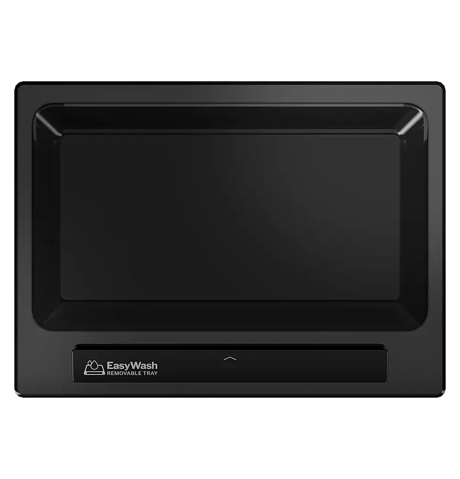 Alt View 20. GE - 5.3 Cu. Ft. Freestanding Electric Convection Range with Steam Cleaning and EasyWash Tray - Black.