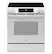 Front. GE - 5.3 Cu. Ft. Slide-In Electric Convection Range with Steam Cleaning and EasyWash Oven Tray - White.
