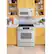 Alt View 27. GE - 5.3 Cu. Ft. Slide-In Electric Convection Range with Steam Cleaning and EasyWash Oven Tray - White.