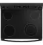 Left. GE - 5.3 Cu. Ft. Freestanding Electric Range with Steam Cleaning and 4 Burner Radiant Cooktop - Black.