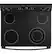 Left. GE - 5.3 Cu. Ft. Freestanding Electric Range with Steam Cleaning and 4 Burner Radiant Cooktop - Black.