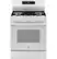 Front. GE - 5.3 Cu. Ft. Freestanding Gas Convection Range with Steam Cleaning and EasyWash Oven Tray - White.