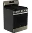 Angle. GE - 5.3 Cu. Ft. Freestanding Gas Range with Self-Clean and Steam Cleaning Option and Crisp Mode - Slate.