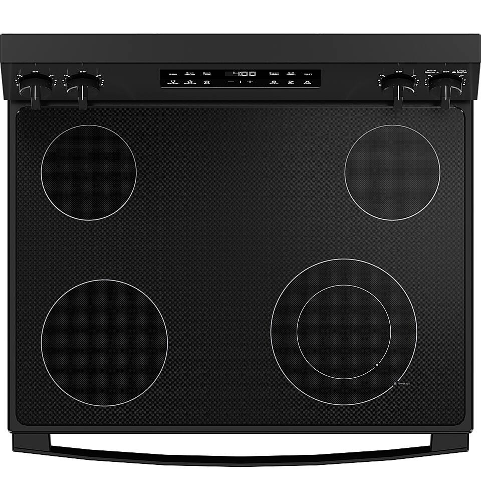 Alt View 13. GE - 5.3 Cu. Ft. Freestanding Electric Range with Self-Clean and Steam Clean Option and Built-In Wi-Fi - Black.
