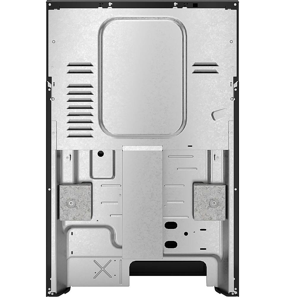 Left. GE - 5.3 Cu. Ft. Freestanding Electric Range with Self-Clean and Steam Clean Option and Built-In Wi-Fi - Black.