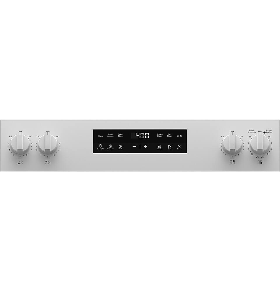 Alt View 12. GE - 5.3 Cu. Ft. Freestanding Electric Range with Self-Clean and Steam Clean Option and Built-In Wi-Fi - White.